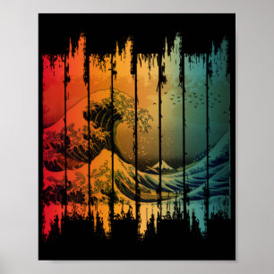 WAVE OF KANAGAWA VINTAGE STYLE POSTER