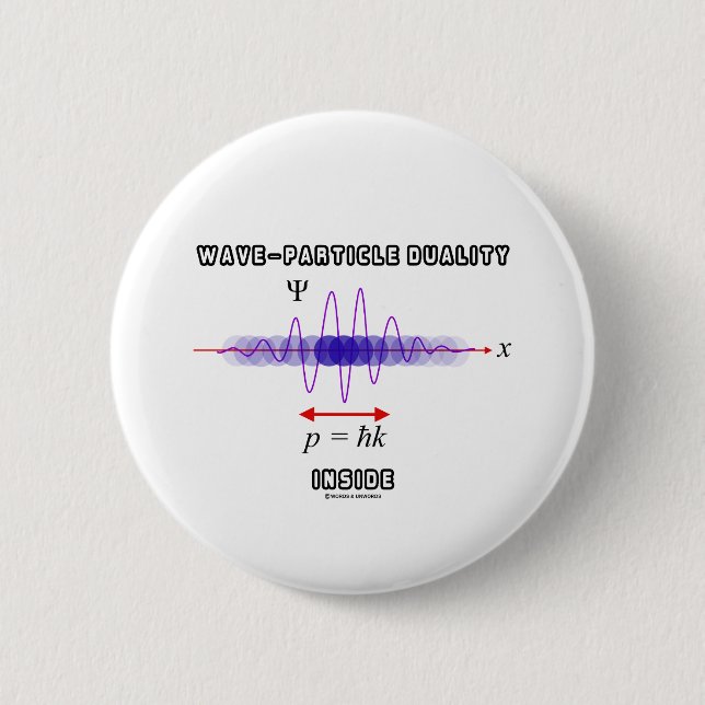 Wave-Particle Duality Inside Uncertainty Principle 2 Inch Round Button (Front)