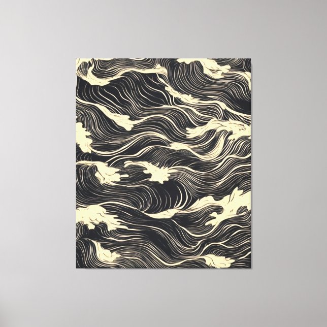 Wave Pattern Coastal Style Canvas Print (Front)