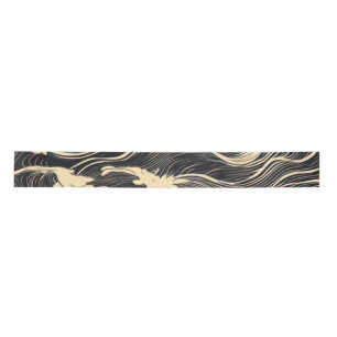 Wave Pattern Coastal Style Satin Ribbon