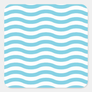 Wave pattern square sticker