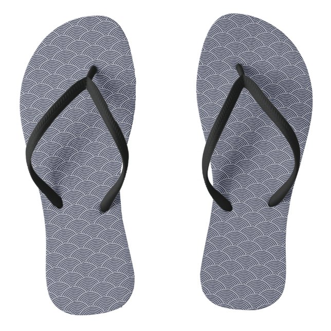 Wave pattern traditional japanese desgin flip flops (Footbed)