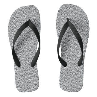 Wave pattern traditional japanese desgin flip flops