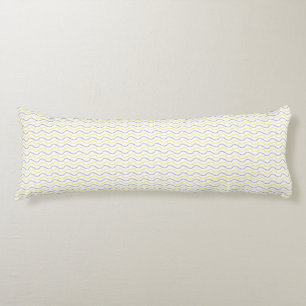 Wave Pattern Yellow & Grey Body Pillow