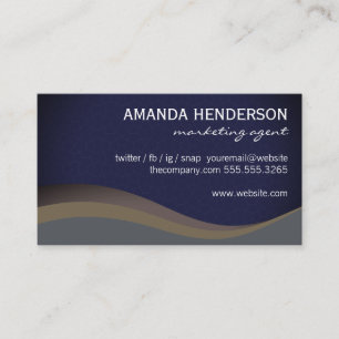 Wave Patterns / Blue Business Card