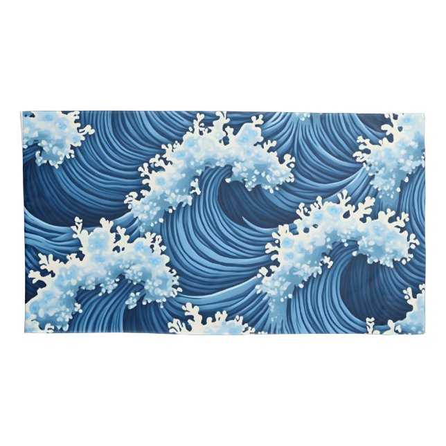 wave pillow pillowcase (Back-Right)