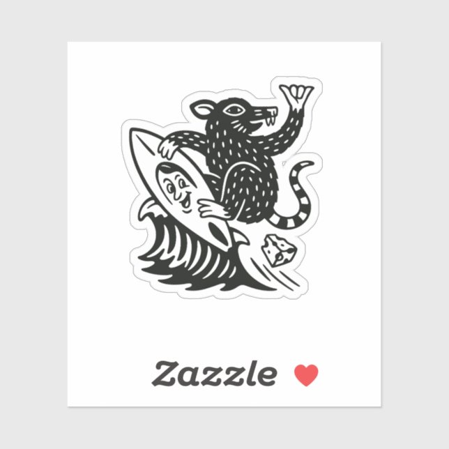 Wave Rat Shaka Funny Sticker (Sheet)