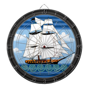 Wave Rider Sailing Decor Dartboard