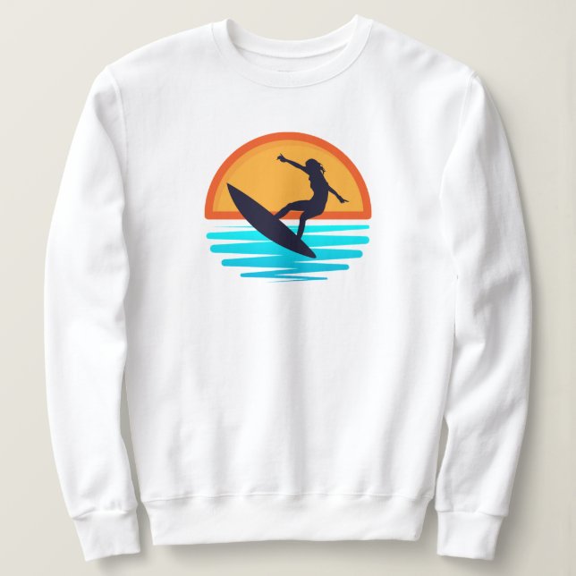 Wave Rider: Surfing Adventure Awaits Sweatshirt (Design Front)