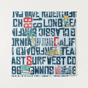 Wave rider west coast California surfing team grun Tapestry