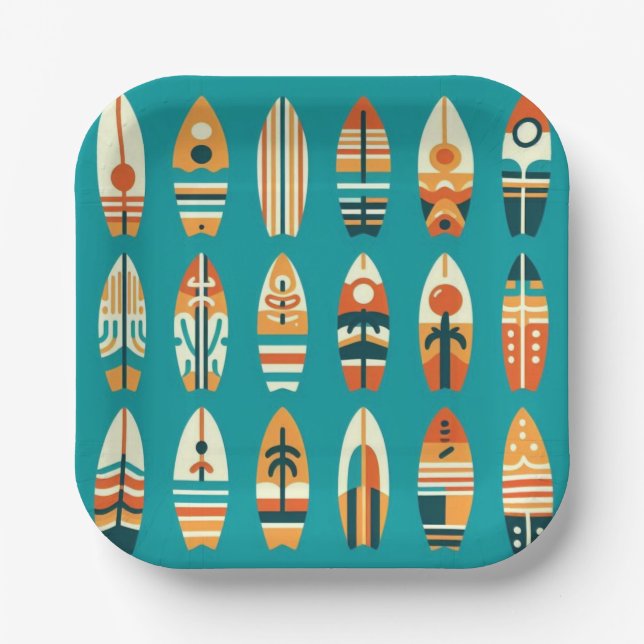 Wave Riders Paper Plate (Front)