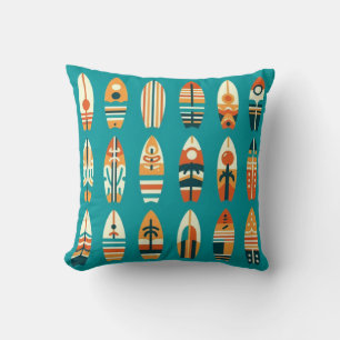 Wave Riders Throw Pillow