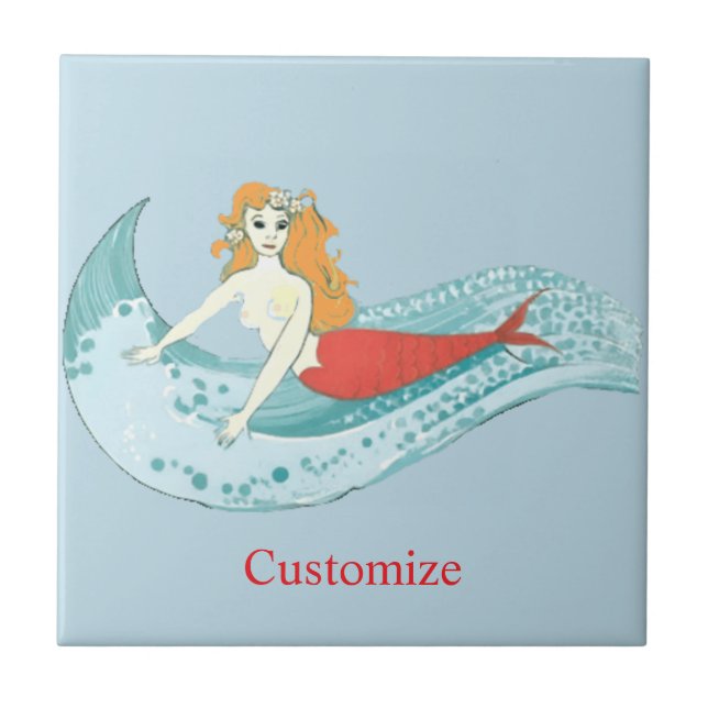 Wave-Riding Mermaid Thunder_Cove Tile (Front)