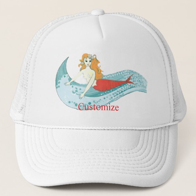 Wave-Riding Mermaid Thunder_Cove Trucker Hat (Front)
