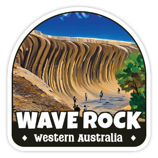 Wave Rock, Western Australia Sticker