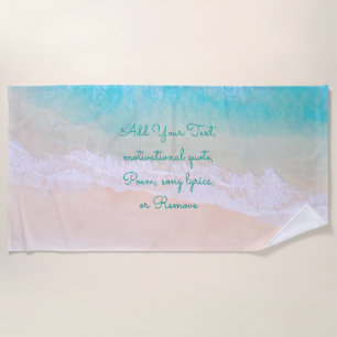 Wave, sand, beach relax and enjoy Personalize Towel