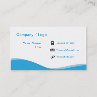 wave simple business card (pink)
