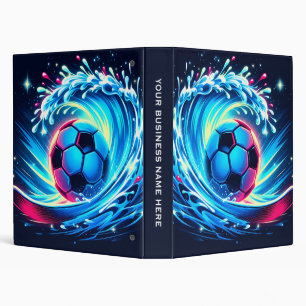 Wave Soccer Ball Futuristic Ocean Football Surf Binder