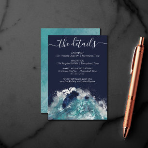 Wave Sublimation Nautical Tidal Water Details Enclosure Card