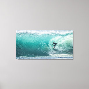 Wave, Surfer, Beautiful Landscape Canvas Print