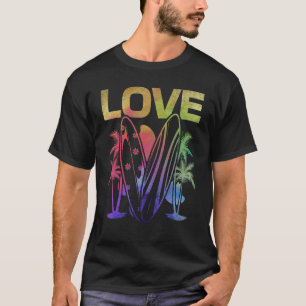 Wave Surfing Surfboard Surfer Water Surfing Love S T-Shirt