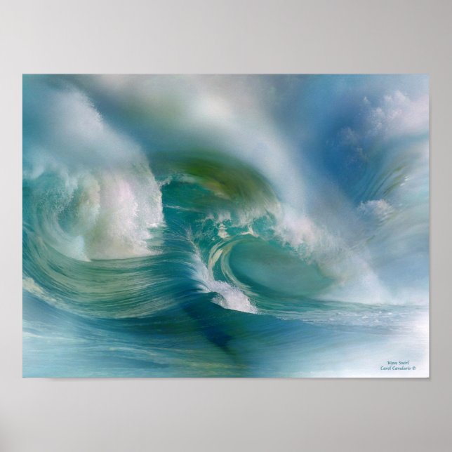 Wave Swirl Art Mural Poster (Front)