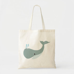 wave the whale tote bag