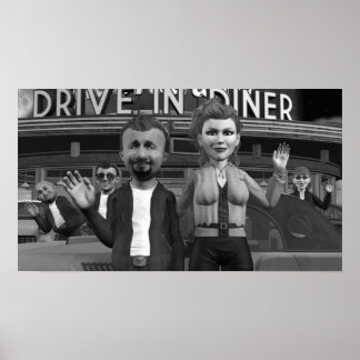 Wave To The Camera - Small Poster