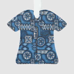 Wave Warrior Hawaiian Primitive Tapa Aloha Shirt Ornament