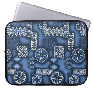 Wave Warrior Hawaiian Tapa Neoprene Wetsuit Laptop Sleeve