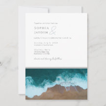 Wave Wash Élégant mariage invitation