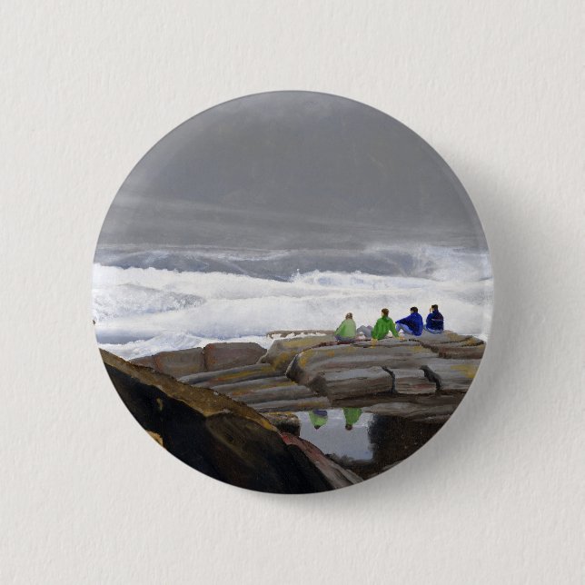 Wave Watchers 2 Inch Round Button (Front)