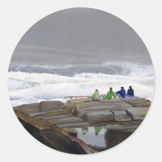 Wave Watchers Classic Round Sticker