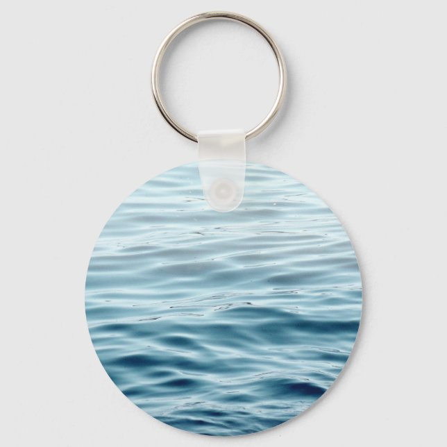 Waved blue water keychain (Front)