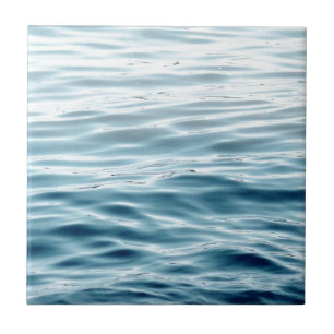 Waved blue water tile