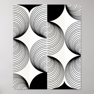 Waveforms of Circles : Poster d'art Abstrait moder