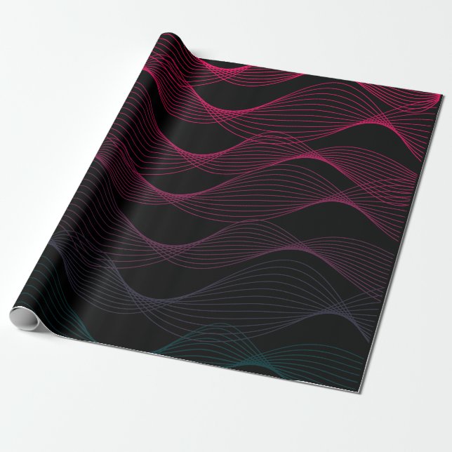Wavelength Lines  Wrapping Paper (Unrolled)