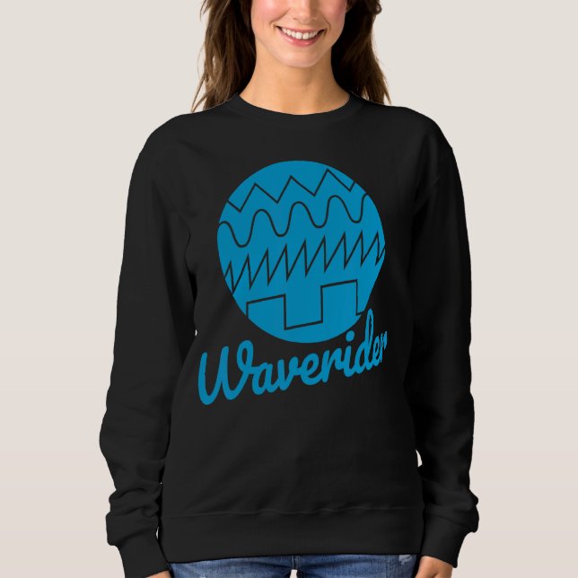 Waverider Synthesizer  80s Synthwave Waveform Sweatshirt (Front)