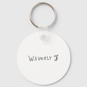Waverly J (black) Sticker Keychain