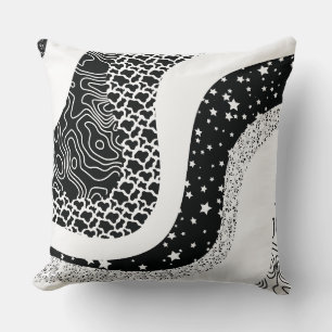 Waves abstract pattern throw pillow