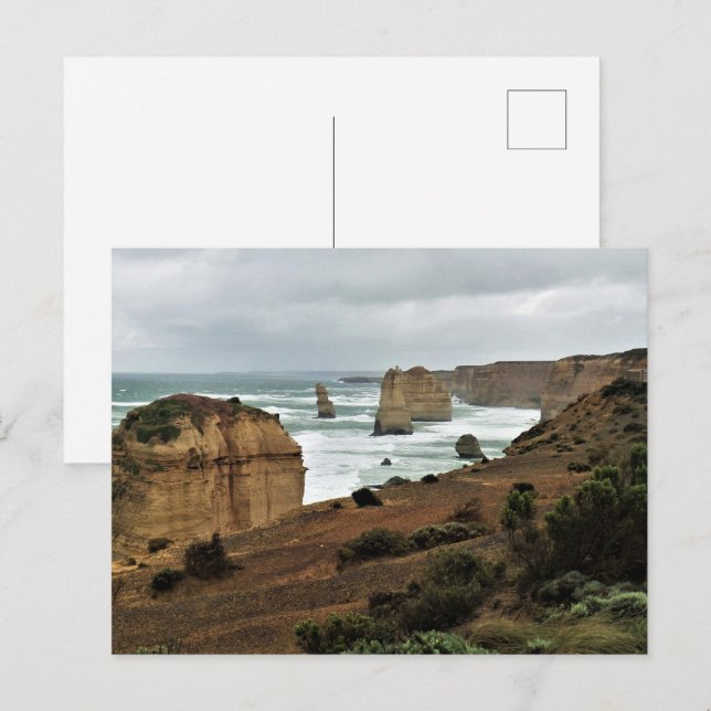 Waves Against Time – Great Ocean Road Postcard (Front/Back)