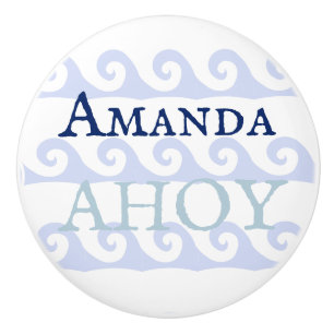 Waves Ahoy Custom Ceramic Knob