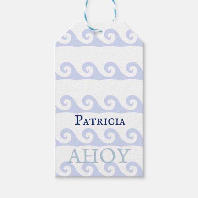 Waves Ahoy Custom Gift Tags (Front)