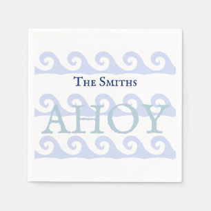 Waves Ahoy Custom Napkin
