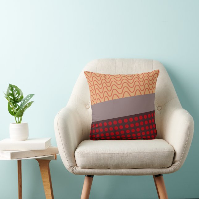 Waves and Rain  Throw Pillow (Chair)