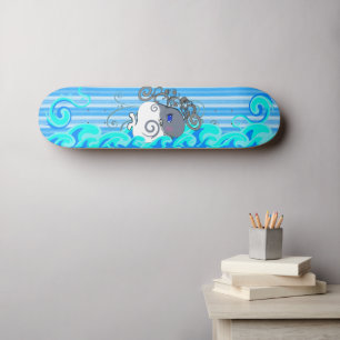 Waves And Whales Skateboard