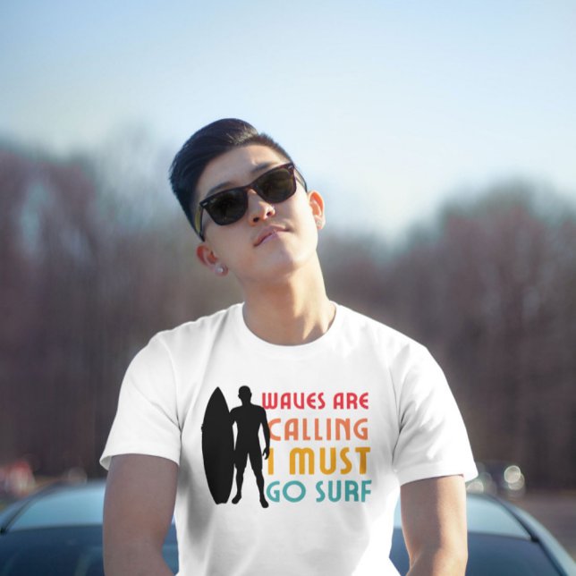 Waves are calling Funny summer vintage graphic T-Shirt (Creator Uploaded)