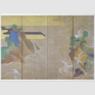 Waves at Matsushima (Left), Tawaraya Sotatsu Tissue Paper
