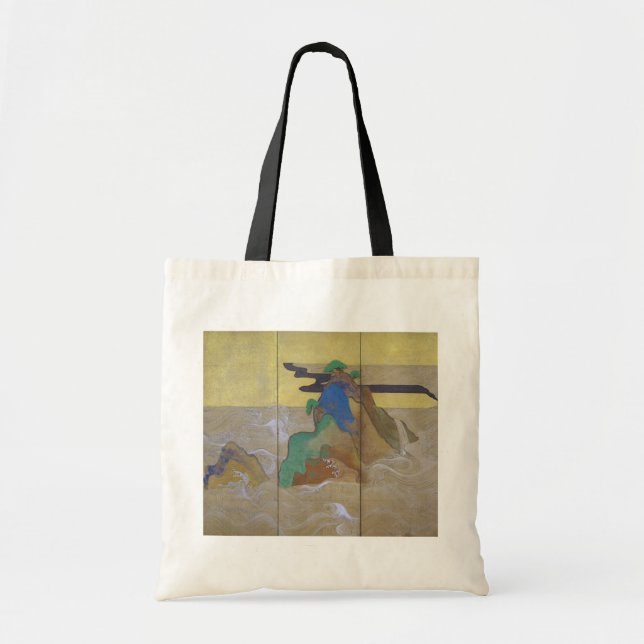 Waves at Matsushima (Left), Tawaraya Sotatsu Tote Bag (Front)