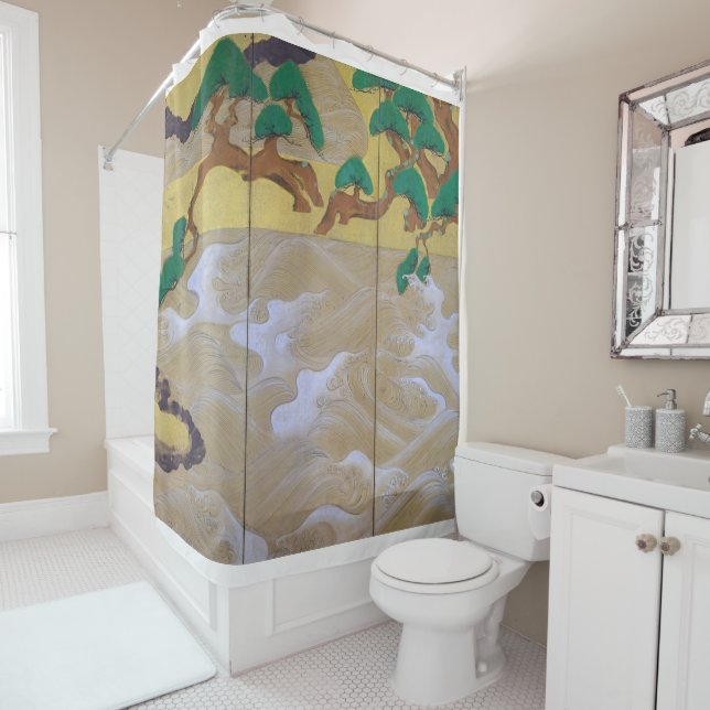 Waves at Matsushima (Right), Tawaraya Sotatsu (In Situ)